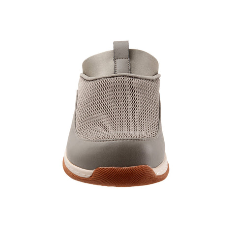 Softwalk Aberdeen S2100-102 Womens Gray Leather Slip On Clog Flats Shoes