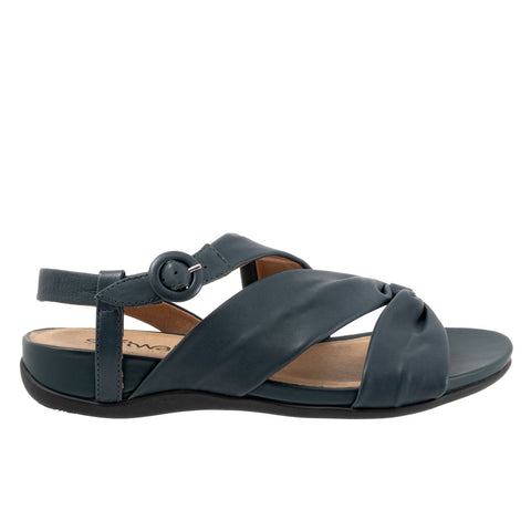 Softwalk Tieli S2109-400 Womens Blue Leather Strap Sandals Shoes