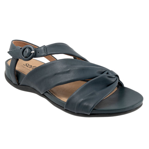 Softwalk Tieli S2109-400 Womens Blue Leather Strap Sandals Shoes