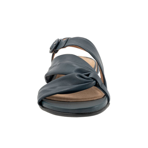 Softwalk Tieli S2109-400 Womens Blue Leather Strap Sandals Shoes