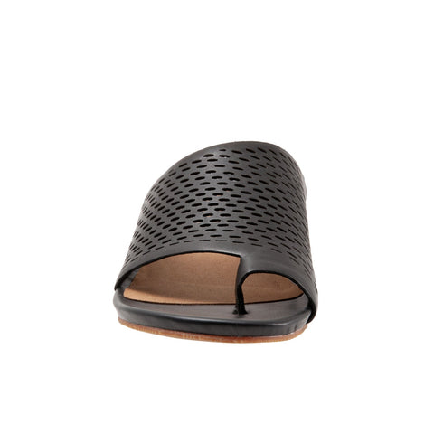Softwalk Corsica II S2113-001 Womens Black Wide Slides Sandals Shoes