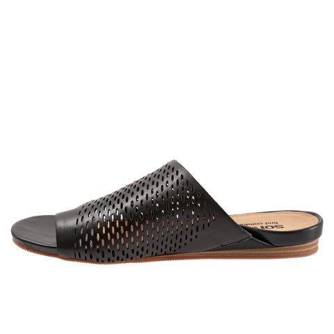 Softwalk Corsica II S2113-001 Womens Black Wide Slides Sandals Shoes