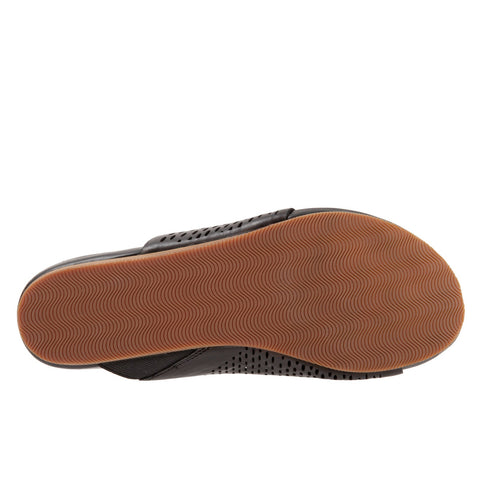 Softwalk Corsica II S2113-001 Womens Black Wide Slides Sandals Shoes