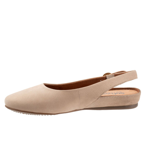 Softwalk Sandy S2119-069 Womens Beige Nubuck Slingback Flats Shoes