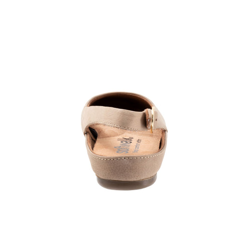 Softwalk Sandy S2119-069 Womens Beige Nubuck Slingback Flats Shoes