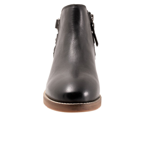 Softwalk Raleigh S2155-037 Womens Black Leather Ankle & Booties Boots
