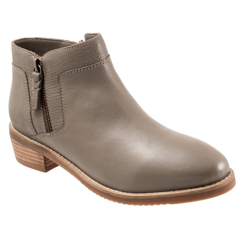 Softwalk Rubi S2157-038 Womens Gray Leather Zipper Ankle & Booties Boots