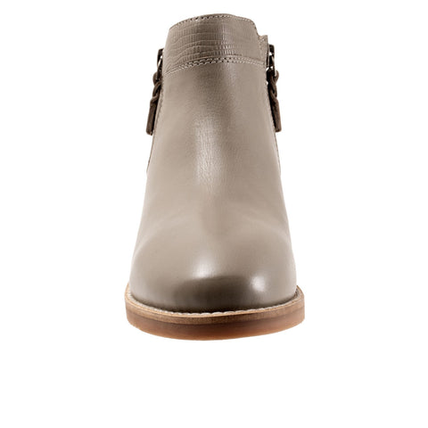 Softwalk Rubi S2157-038 Womens Gray Leather Zipper Ankle & Booties Boots