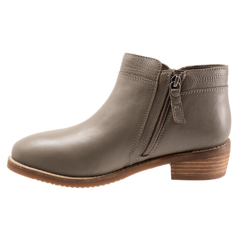 Softwalk Rubi S2157-038 Womens Gray Leather Zipper Ankle & Booties Boots