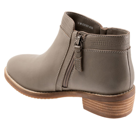 Softwalk Rubi S2157-038 Womens Gray Leather Zipper Ankle & Booties Boots