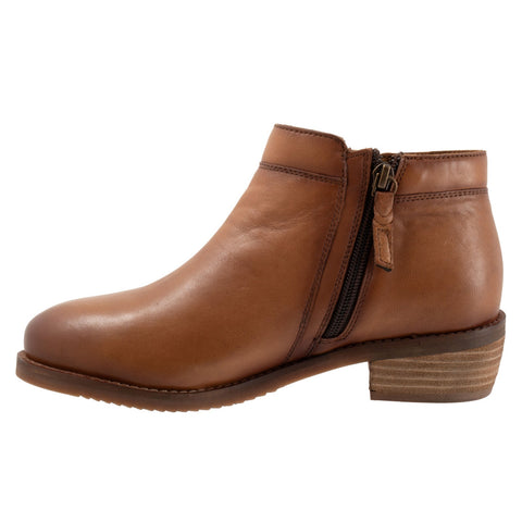 Softwalk Rubi S2157-215 Womens Brown Leather Ankle & Booties Boots