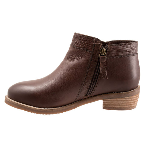 Softwalk Rubi S2157-263 Womens Brown Leather Ankle & Booties Boots