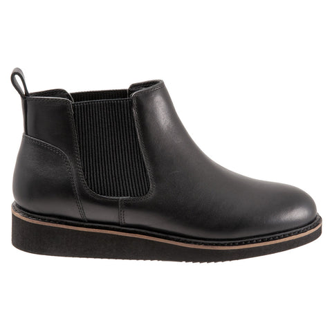 SoftWalk Wildwood S2164-001 Womens Black Leather Slip On Chelsea Boots