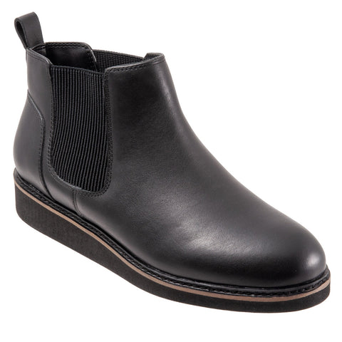 SoftWalk Wildwood S2164-001 Womens Black Leather Slip On Chelsea Boots