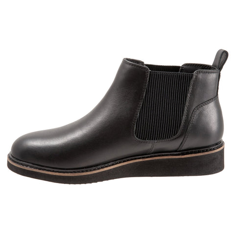 SoftWalk Wildwood S2164-001 Womens Black Leather Slip On Chelsea Boots