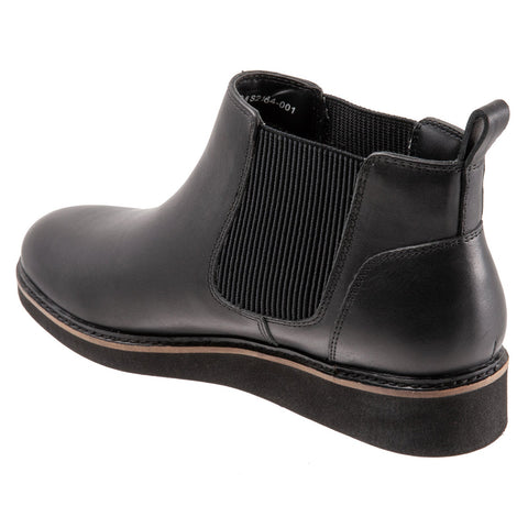 SoftWalk Wildwood S2164-001 Womens Black Leather Slip On Chelsea Boots