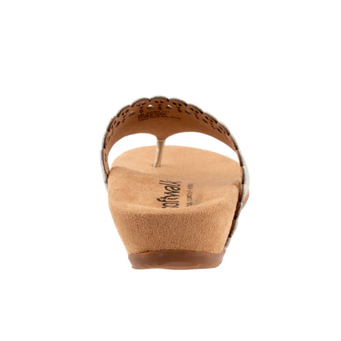 Softwalk Bethany S2203-731 Womens Silver Narrow Leather Thong Sandals Shoes