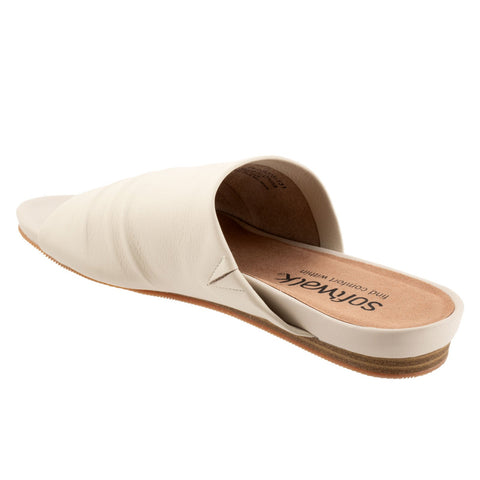 Softwalk Camano S2205-131 Womens Beige Wide Leather Slides Sandals Shoes