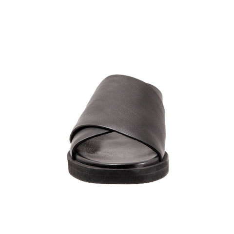 Softwalk Kara S2209-001 Womens Black Narrow Leather Slides Sandals Shoes