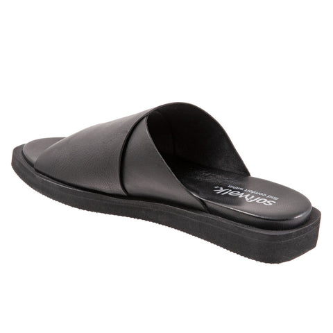 Softwalk Kara S2209-001 Womens Black Narrow Leather Slides Sandals Shoes