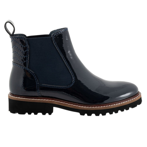 Softwalk Indy S2251-416 Womens Blue Narrow Leather Chelsea Boots