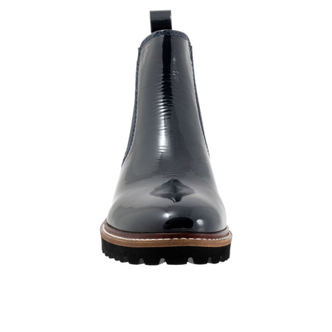 Softwalk Indy S2251-416 Womens Blue Narrow Leather Chelsea Boots