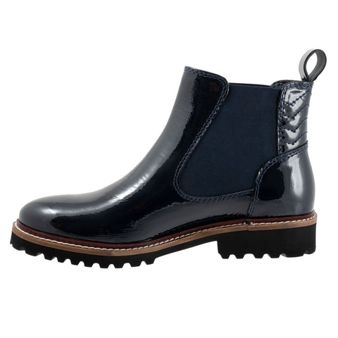Softwalk Indy S2251-416 Womens Blue Narrow Leather Chelsea Boots