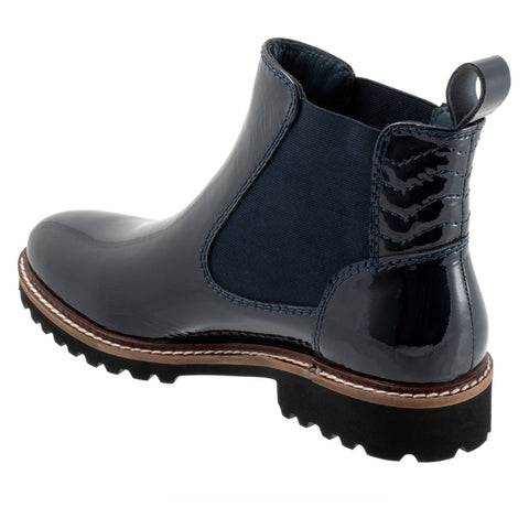 Softwalk Indy S2251-416 Womens Blue Narrow Leather Chelsea Boots