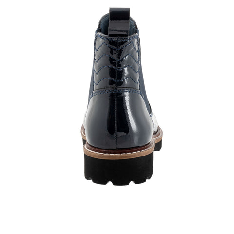 Softwalk Indy S2251-416 Womens Blue Narrow Leather Chelsea Boots