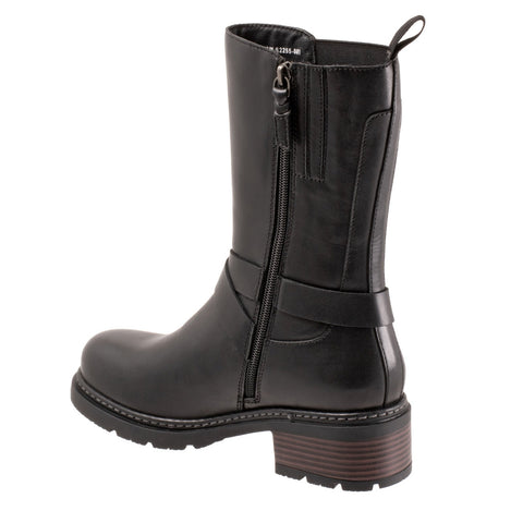 Softwalk Neenah S2255-001 Womens Black Leather Casual Dress Boots