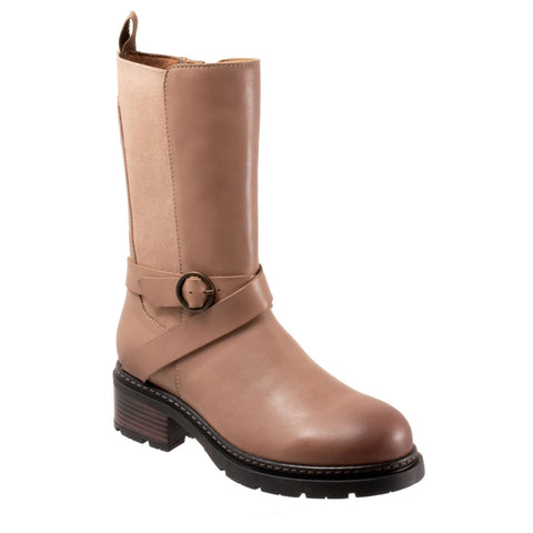 Softwalk Neenah S2255-063 Womens Brown Wide Leather Casual Dress Boots