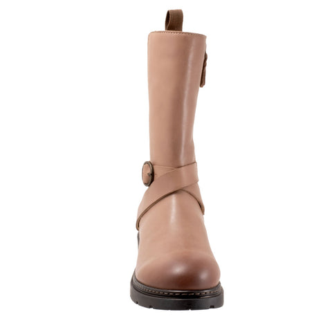 Softwalk Neenah S2255-063 Womens Brown Wide Leather Casual Dress Boots