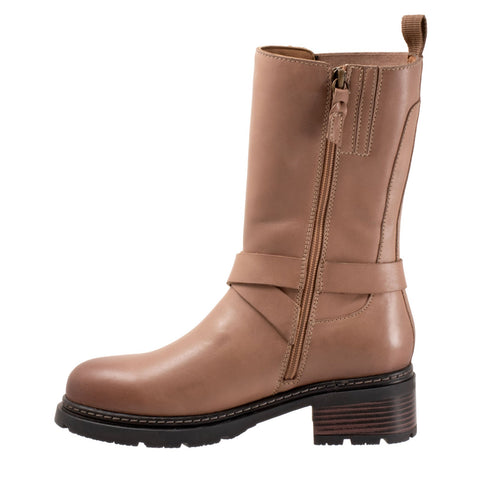 Softwalk Neenah S2255-063 Womens Brown Wide Leather Casual Dress Boots