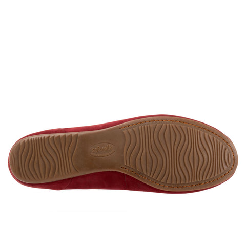Softwalk Sonoma Halo S2257-662 Womens Burgundy Leather Ballet Flats Shoes