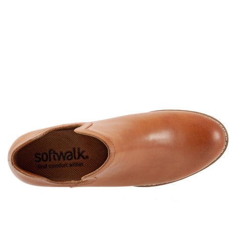 Softwalk Woodbury S2260-215 Womens Brown Leather Ankle & Booties Boots