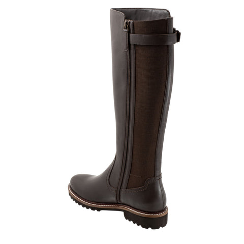 Softwalk Inara S2265-200 Womens Brown Leather Zipper Knee High Boots