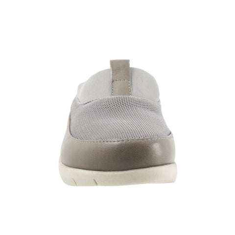 Softwalk Aberdeen Sport S2300-058 Womens Gray Wide Leather Clog Flats Shoes
