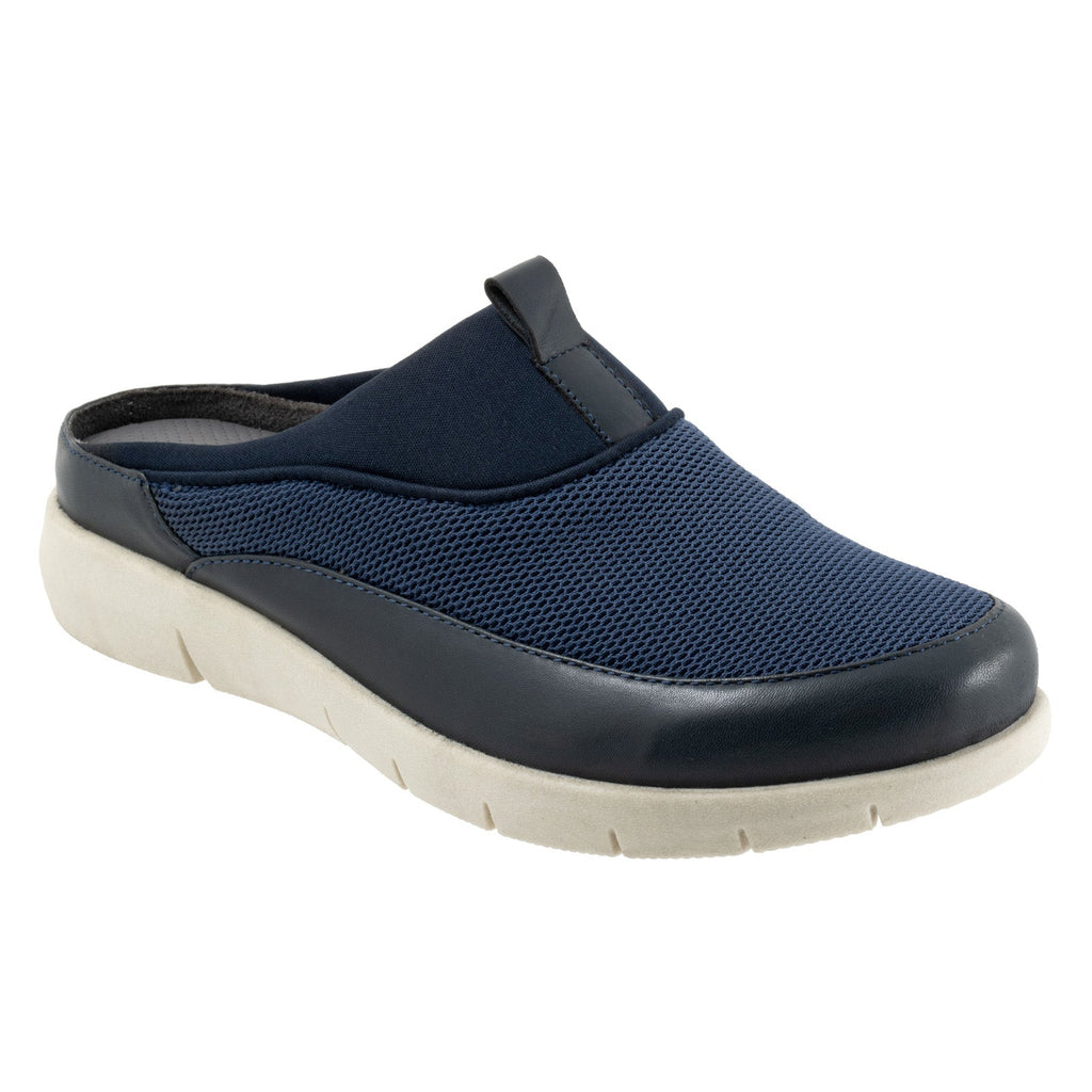Softwalk Aberdeen Sport S2300-400 Womens Blue Leather Clog Flats Shoes ...