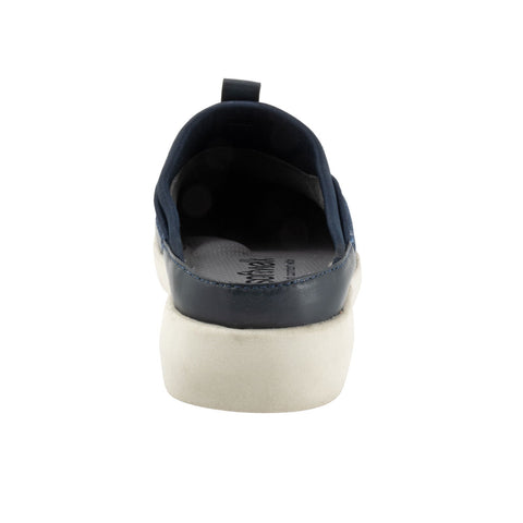 Softwalk Aberdeen Sport S2300-400 Womens Blue Wide Leather Clog Flats Shoes