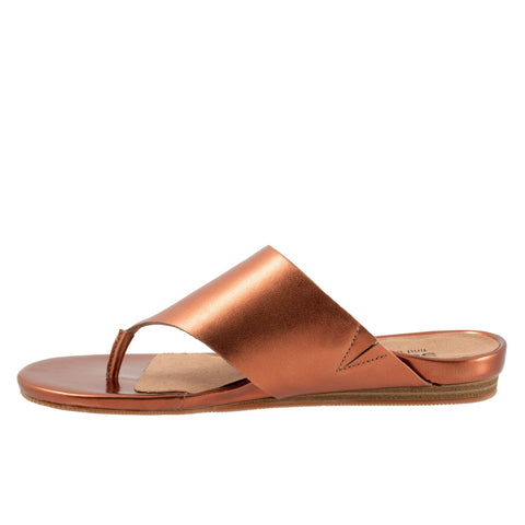 Softwalk Chandler S2306-275 Womens Brown Wide Leather Thong Sandals Shoes