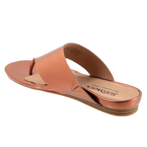 Softwalk Chandler S2306-275 Womens Brown Leather Thong Sandals Shoes