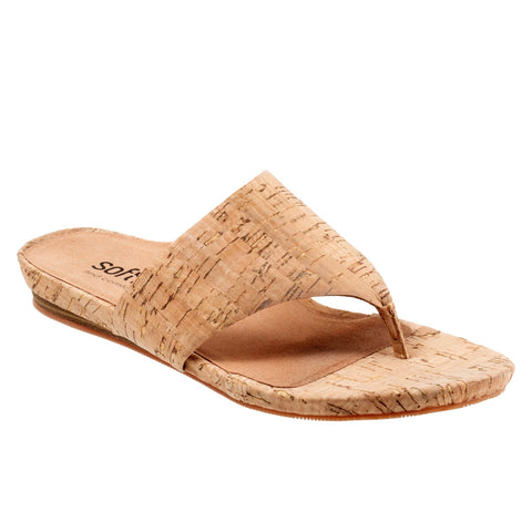Softwalk Chandler S2306-280 Womens Brown Leather Strap Thong Sandals Shoes