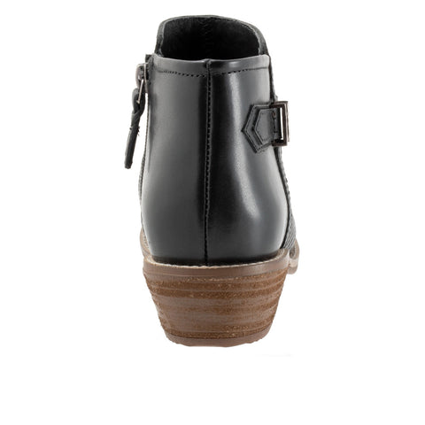 Softwalk Rimini Perf S2315-001 Womens Black Wide Ankle & Booties Boots