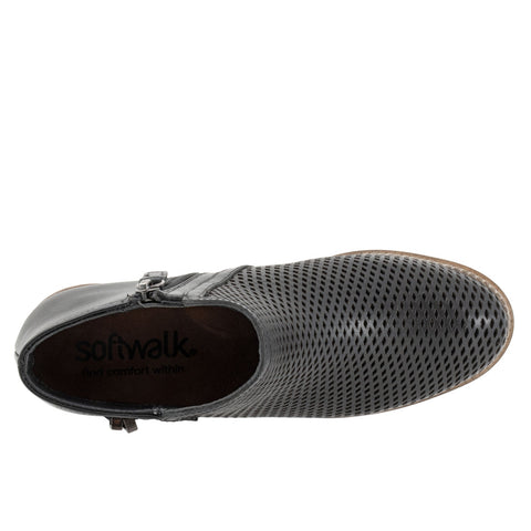 Softwalk Rimini Perf S2315-001 Womens Black Narrow Ankle & Booties Boots