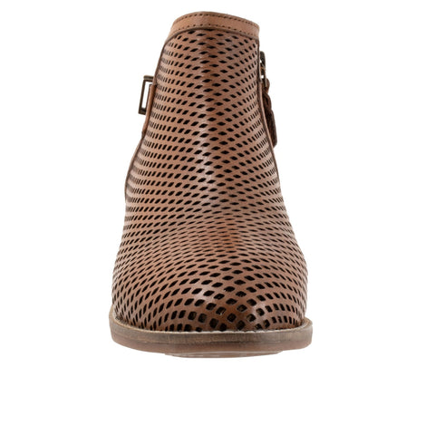 Softwalk Rimini Perf S2315-215 Womens Brown Wide Ankle & Booties Boots