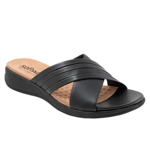 Softwalk Tillman 5.0 S2321-001 Womens Black Extra Wide Slides Sandals Shoes