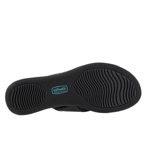 Softwalk Tillman 5.0 S2321-001 Womens Black Narrow Slides Sandals Shoes