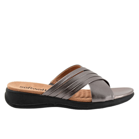 Softwalk Tillman 5.0 S2321-043 Womens Gray Narrow Slides Sandals Shoes