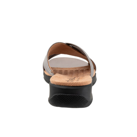 SoftWalk Tillman 5.0 S2321-043 Womens Sliver Leather Slides Sandals Shoes