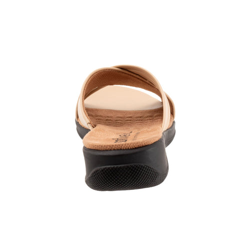 Softwalk Tillman 5.0 S2321-131 Womens Beige Leather Slides Sandals Shoes